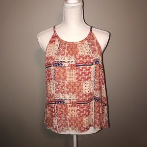 Patterned flowy tank top